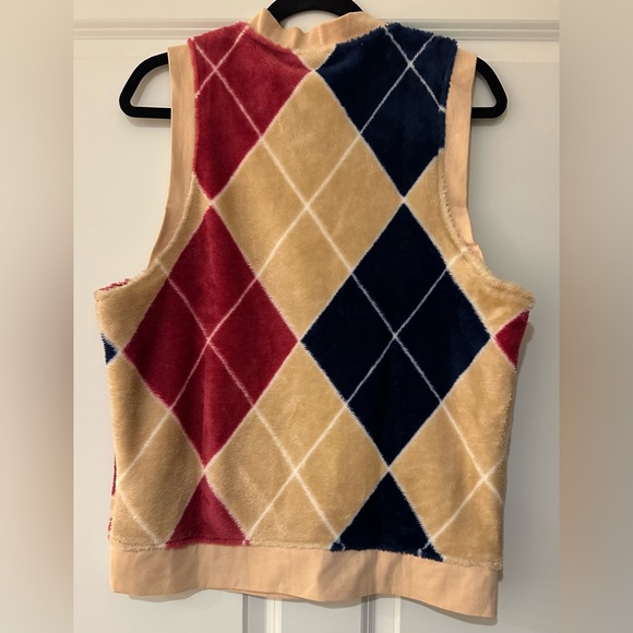 adidas Originals Women's Argyle Fluffy Trefoil V-Neck Vest II5635 Size SMALL NWT - Picture 4 of 5